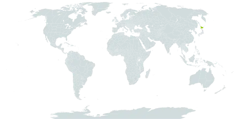 Abies sachalinensis world distribution map, present in Japan