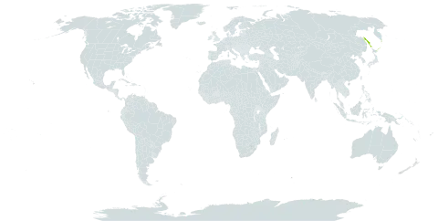 Aconitum helenae world distribution map, present in Russian Federation