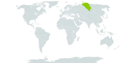 Aconitum tanzybeicum world distribution map, present in Russian Federation