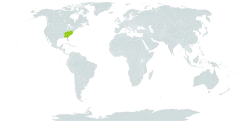 Ageratina roanensis world distribution map, present in United States of America