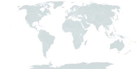 Ascarina swamyana world distribution map, present in Fiji and Vanuatu