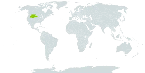 Astragalus miser var. hylophilus world distribution map, present in United States of America