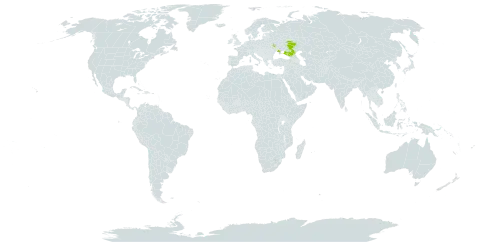 Astragalus reduncus world distribution map, present in Russian Federation and Ukraine