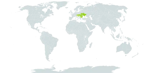 Camphorosma annua world distribution map, present in Austria, Bulgaria, Croatia, Hungary, North Macedonia, Romania, Serbia, Slovakia, and Ukraine