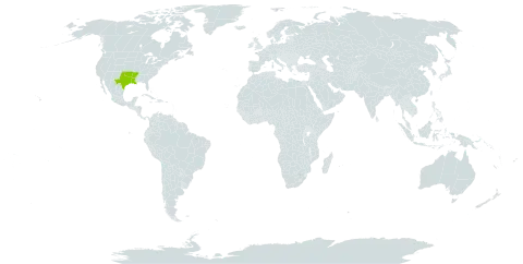 Carex ozarkana world distribution map, present in United States of America