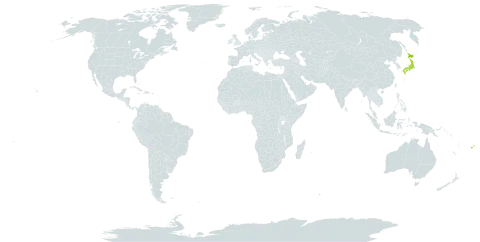 Euphorbia chamissonis world distribution map, present in Cook Islands, Fiji, Japan, Nauru, Tonga, Tuvalu, United States of America, and Samoa