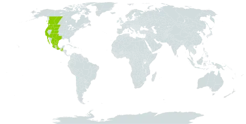 Fragaria vesca subsp. bracteata world distribution map, present in Canada, Guatemala, Mexico, and United States of America