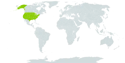 Heuchera world distribution map, present in United States of America