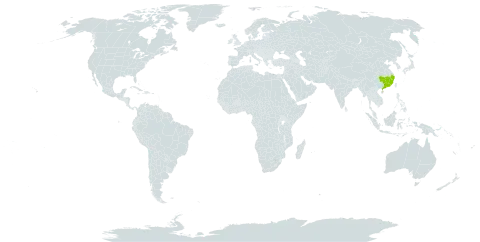 Impatiens commelinoides world distribution map, present in China