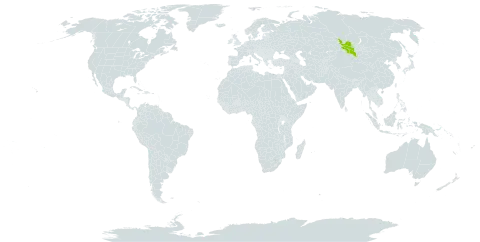 Oxytropis intermedia world distribution map, present in Mongolia and Russian Federation