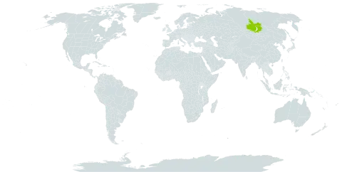 Oxytropis sylvatica world distribution map, present in Russian Federation