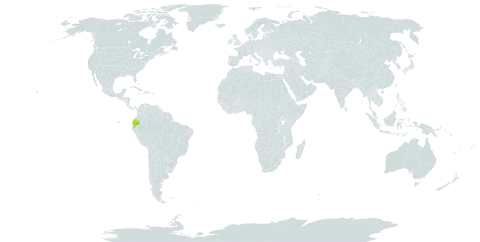 Philodendron mamei world distribution map, present in Cook Islands and Ecuador