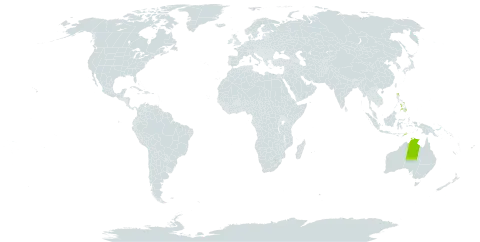 Sophora longipes world distribution map, present in Australia, Philippines, and Timor-Leste